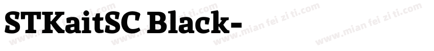 STKaitSC Black字体转换